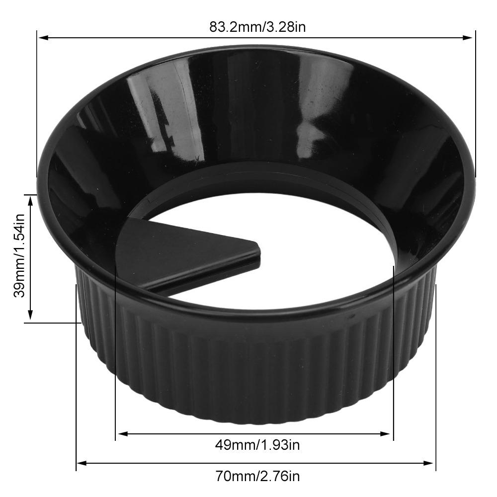Splash Proof Design Moka Pot Dosing Funnel Transparent/Black Coffee Dosing Ring For Moka Pot