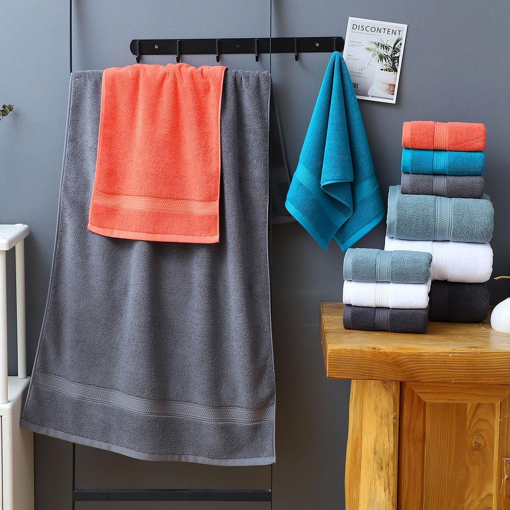 Bath Towels, Towels, Cotton Quick-drying Absorbent Beach Towels, Enlarged and Thickened Hotel Embroidery Logo Gifts