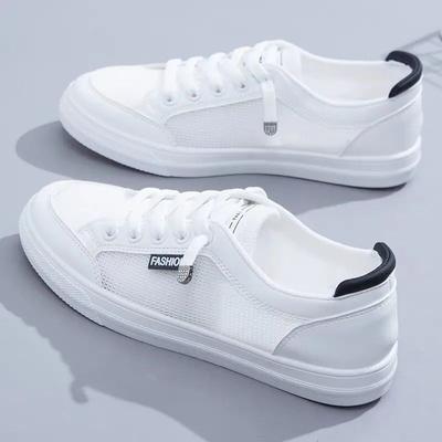Little White Shoes Women's 2025 Summer New Versatile Single Spring and Autumn Mesh Breathable Canvas Thin Sports Net Shoes Board Shoes