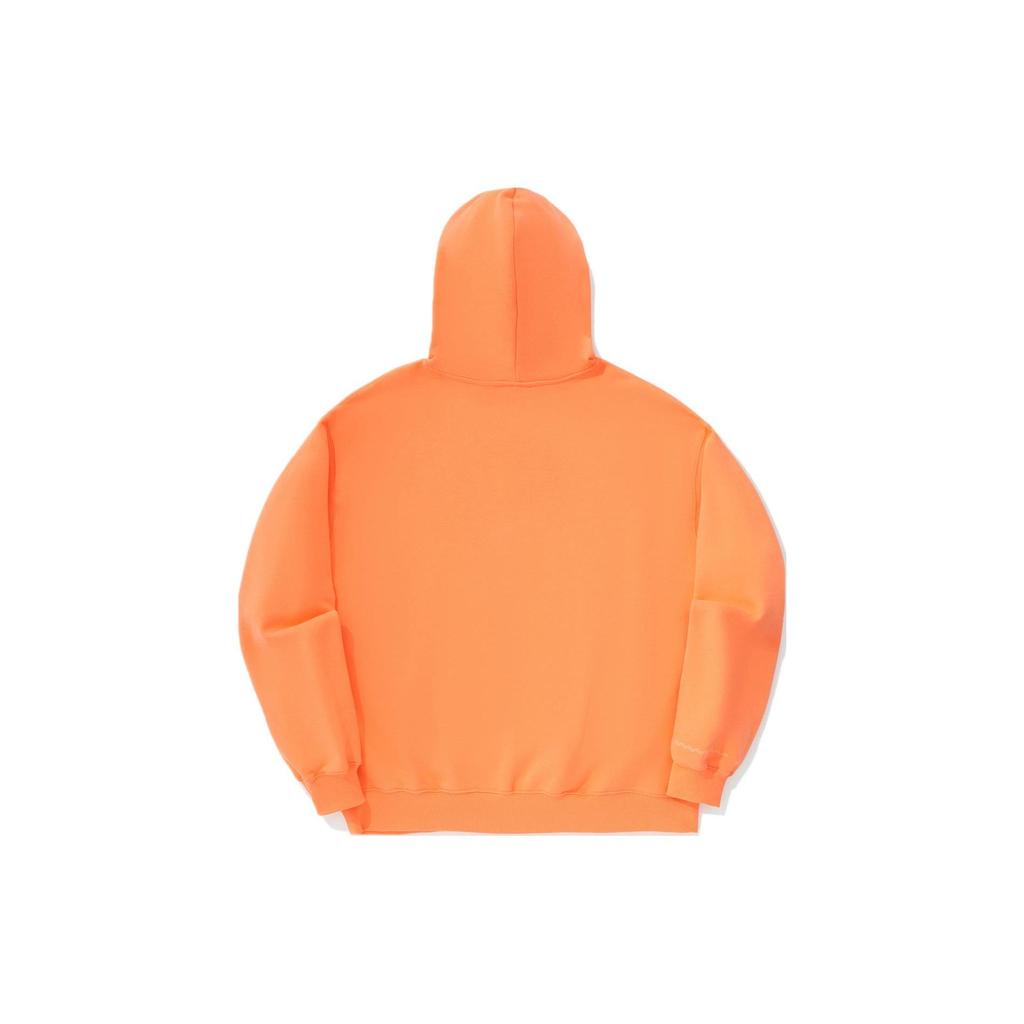 Li Ning Vital Series Solid Color Loose Fit Hooded Sweatshirt Unisex Sweatshirt Cloud-Brocade-Orange AWDTE71-4