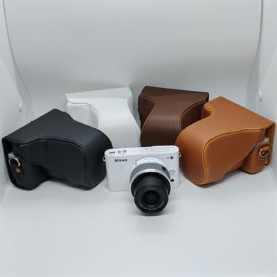 PU Leather Camera Bag Case For Nikon J1 J2 Full Body Protective Cover With Strap