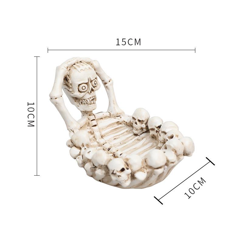 New Halloween Skull Resin Ashtray Home Living Room Coffee Table Desktop Decoration Fashionable Office Ashtray