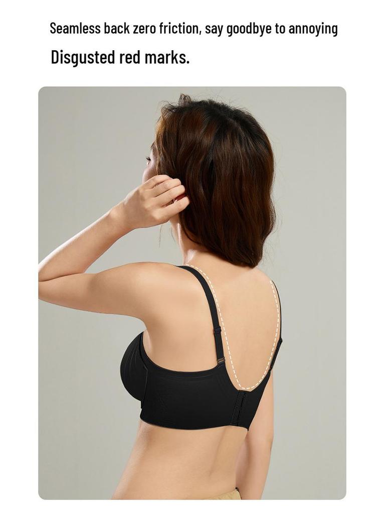 Comfortable Seamless Uplift Bra for Small-Chested Women - Breathable, Wire-Free, Soft Side Support