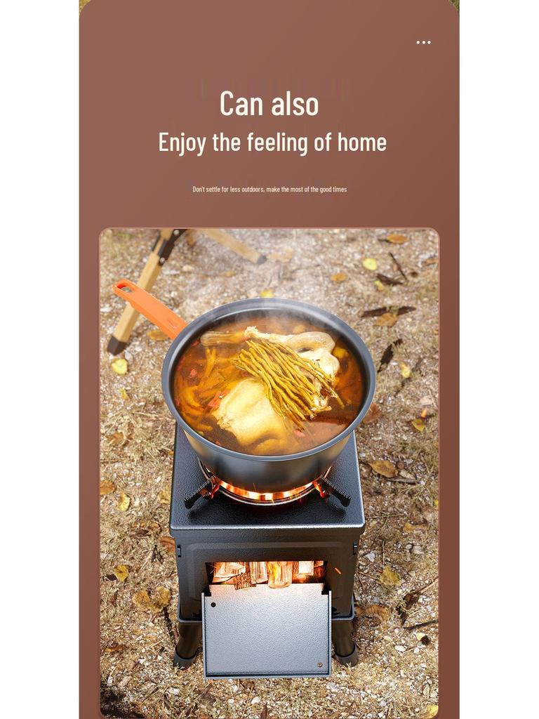 Portable Outdoor Folding Firewood Stove for Camping, Barbecue, and Picnics