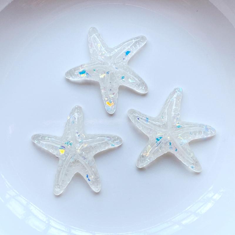 20Pcs New Cute Resin Cartoon Shining starfish Flat Back Scrapbooking DIY Jewelry Craft Decoration Accessories