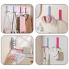2Pcs Portable Folding Clothes Drying Rack Retractable Foldable Clothes Drying Holder Punch-Free Stable Wall-mounted Storage Rack