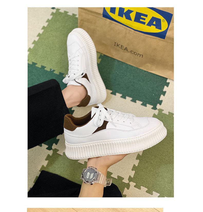 2025 Harajuku Style Thick-Soled White Sneakers for Men - Casual Sport Ulzzang