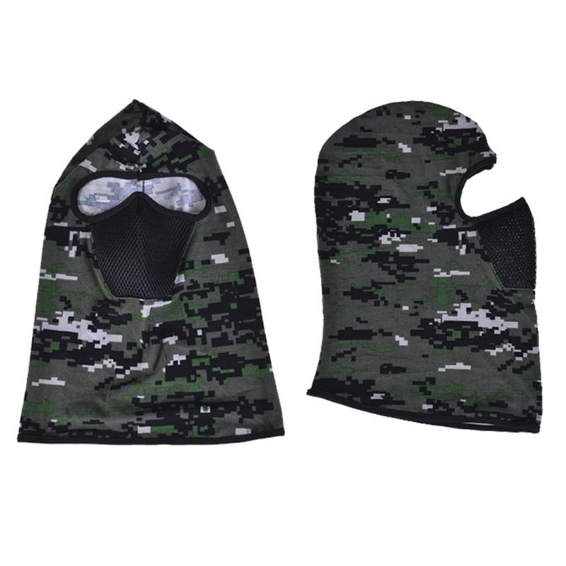 Lightweight Cycling Mask Camo Quick-drying Balaclava Sunscreen Sport Headgear for Cold Weather Chilly Outdoor Activities