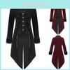 Vintage Men Tailcoat Jacket In Elegant Black For Gothic Steampunk Costume Parties
