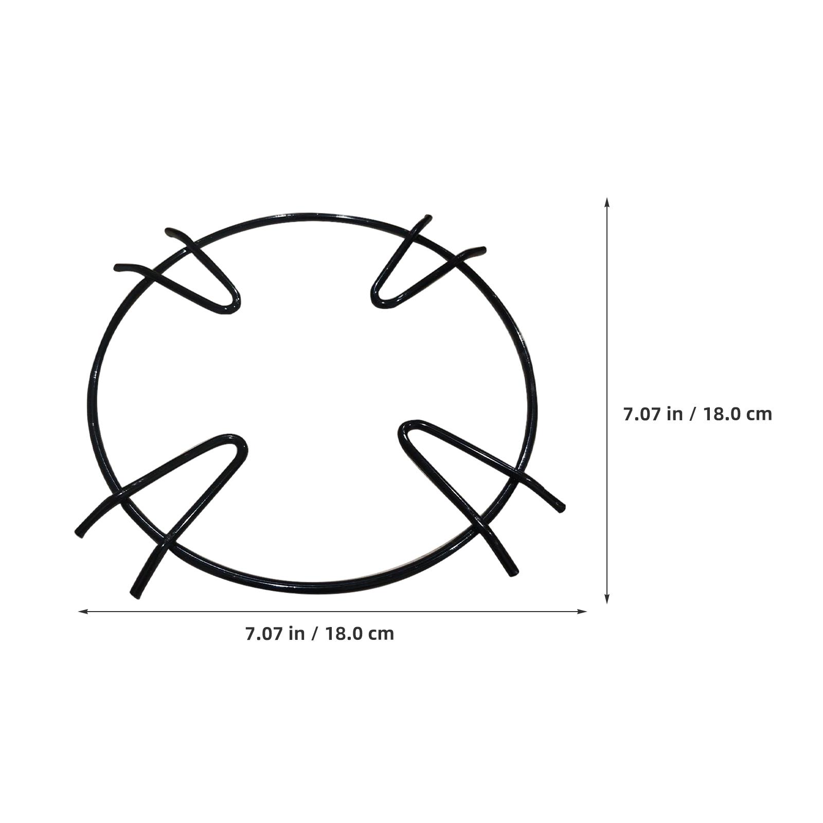 Газовая плита Вспомогательная круглая четырехлапковая подставка для маленькой молочной кастрюли Нескользящая чугунная Устойчивая поддержка Кухонный держатель для сковороды Подставка для вока Плита