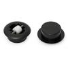 WHEELS AND ACCESSORIES - FIXED PLASTIC ROLLER WITH HOUSING D40-54 BLACK LOAD 50KGS/WHEEL. HARD TREAD.