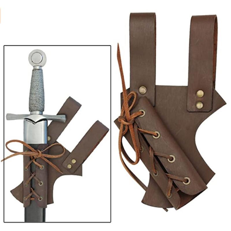Retro Holster Medieval Shoulder Strap Sword Holder Sheath Scabbard Holder For Adult Men Knight Cosplay Belt Hanging Sword Sheath