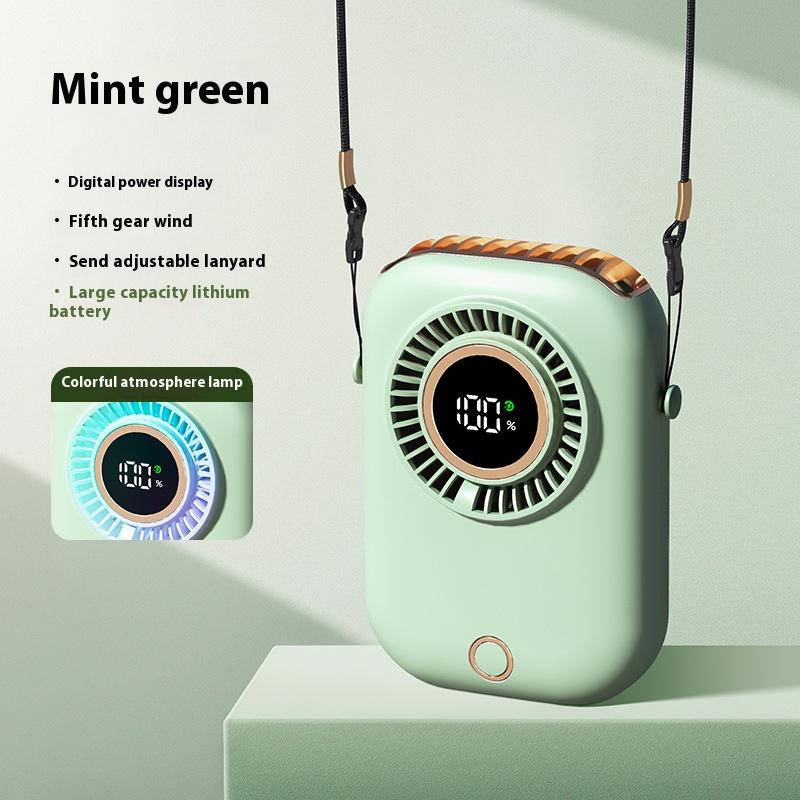 

2025 Upgraded Waist Clip Fan - 3-in-1 Portable Cooling for Outdoor/Travel, Mini USB Rechargeable Wonder,Ultra Quiet & Hands-Free зелёный