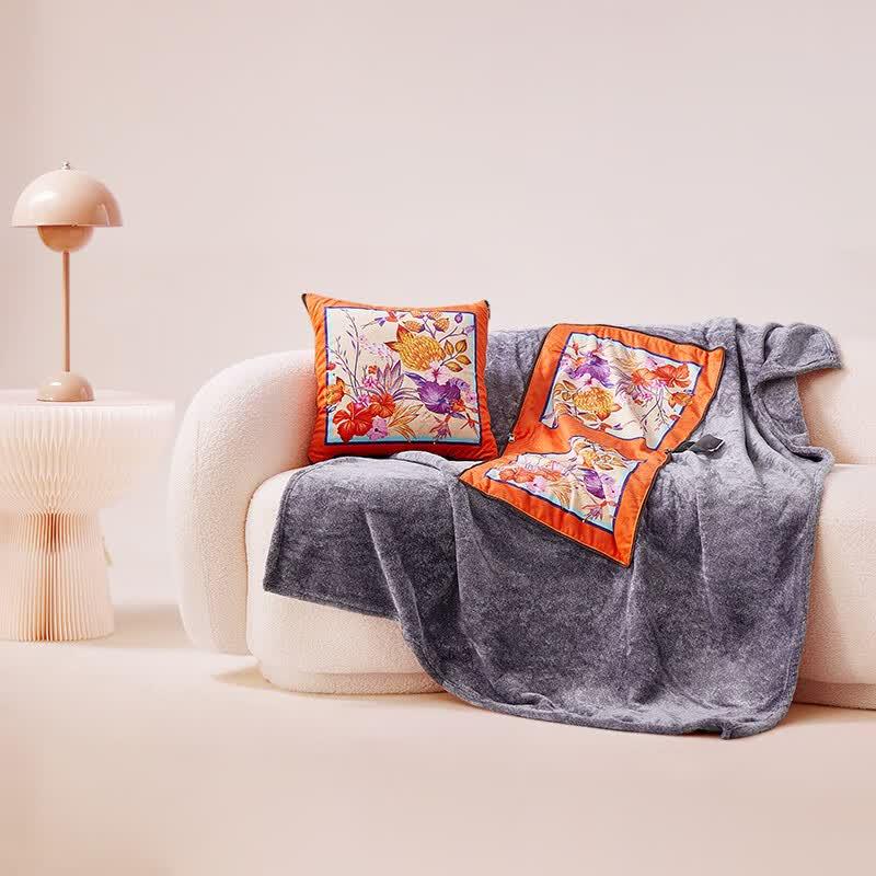 Woodpecker Aijia Floral Pillow Blanket
