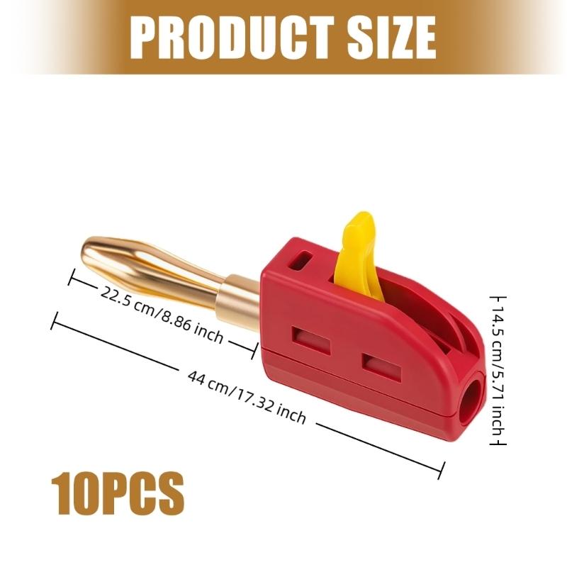 652F 10PCS 4MM PA Coated Banana Jacks High Performances Connection for Testing Tool