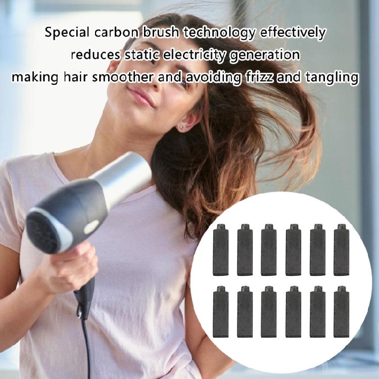 12Pcs Motor Carbon Brush Carbon Brushes Anchors Engine Electric Hair Dryer Generals Set 4x5.5x17mm For Cleaner Extractor