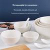 Homeglen Pure White Thickened Ceramic Bowls (Set of 10)