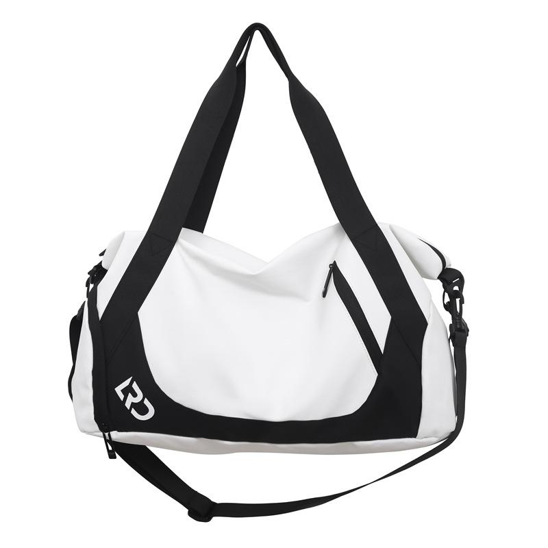 

Дорожная сумка для деловых поездок, дамская сумочка, большая вместимость, легкая спортивная сумка, сумка через плечо, сумка для хранения мокрой и сухой обуви белый