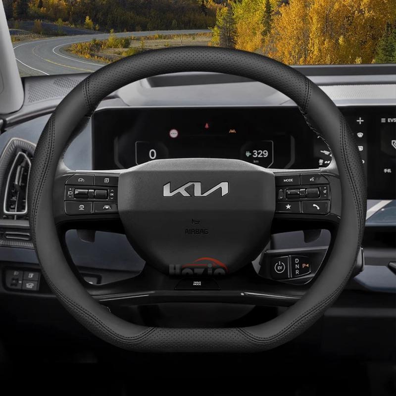 Skórzana Pokrowiec na Kierownicę Samochodową do Kia Sportage Sorento Niro Picanto K5 K3 K4 Xceed Ev9 Ev3 Ev6 Forte 2011 - 2024 2025 2026