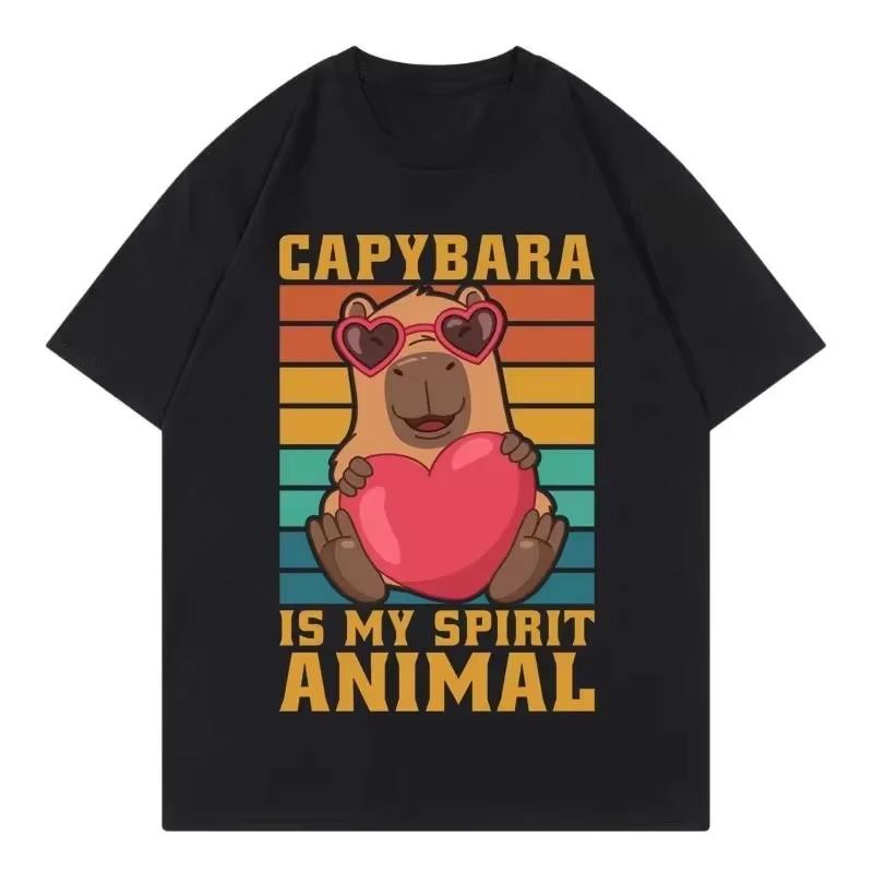 

2025 Autumn New Fashion Cute Animal Print Short-sleeved T-shirt Comfortable and Skin-friendly High-quality Versatile T-shirt 4XL