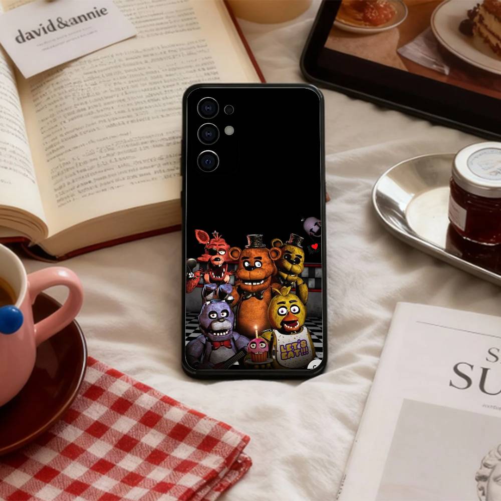 Five N-Nights At F-Freddys Fnaf Handyhülle Für Samsung S 25,24,23,22,30,21,10,9,Ultra,Plus,Lite,FE,4,5 G Weiche Schwarze Hülle
