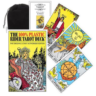Kancharo Tarotkarten-Set Kunststoff Enthält Japanische Tarotkarten-Anleitung Beutel 78 Karten [100% Rider-Waite Tarot] & (Authentisch)