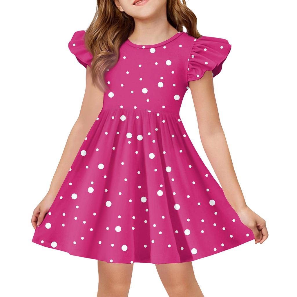 Girls' Summer Princess Dress - A-Line T-Shirt Dress Easter Day