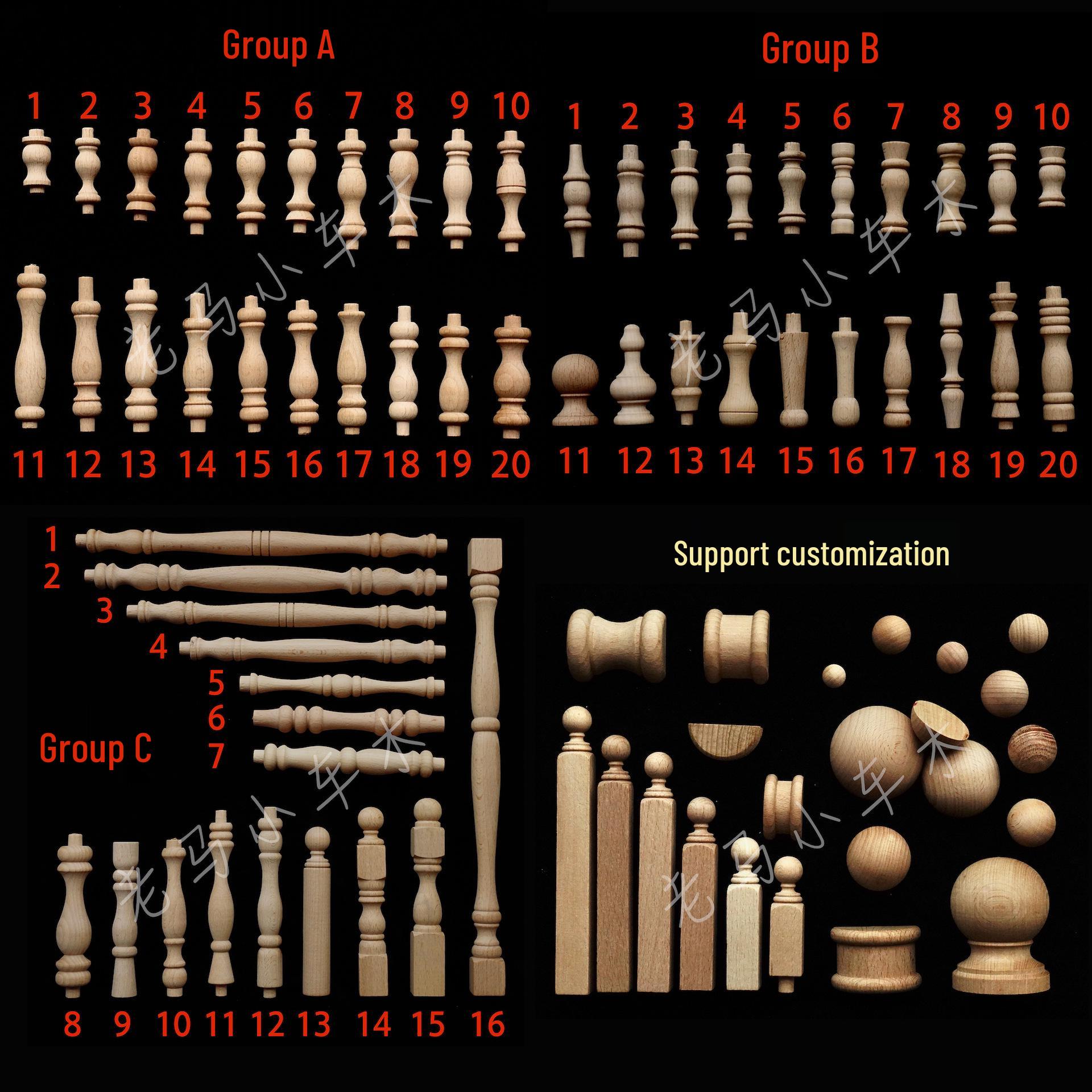 Европейский Декор Колонны Винного Шкафа из Массива Дерева в Форме Тыквы и Шара A1: 4*1.7