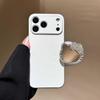 Premium Rhinestone KT Cat Mirror Phone Case for iPhone 17 Pro Max with Lychee Pattern and Magnetic Stand