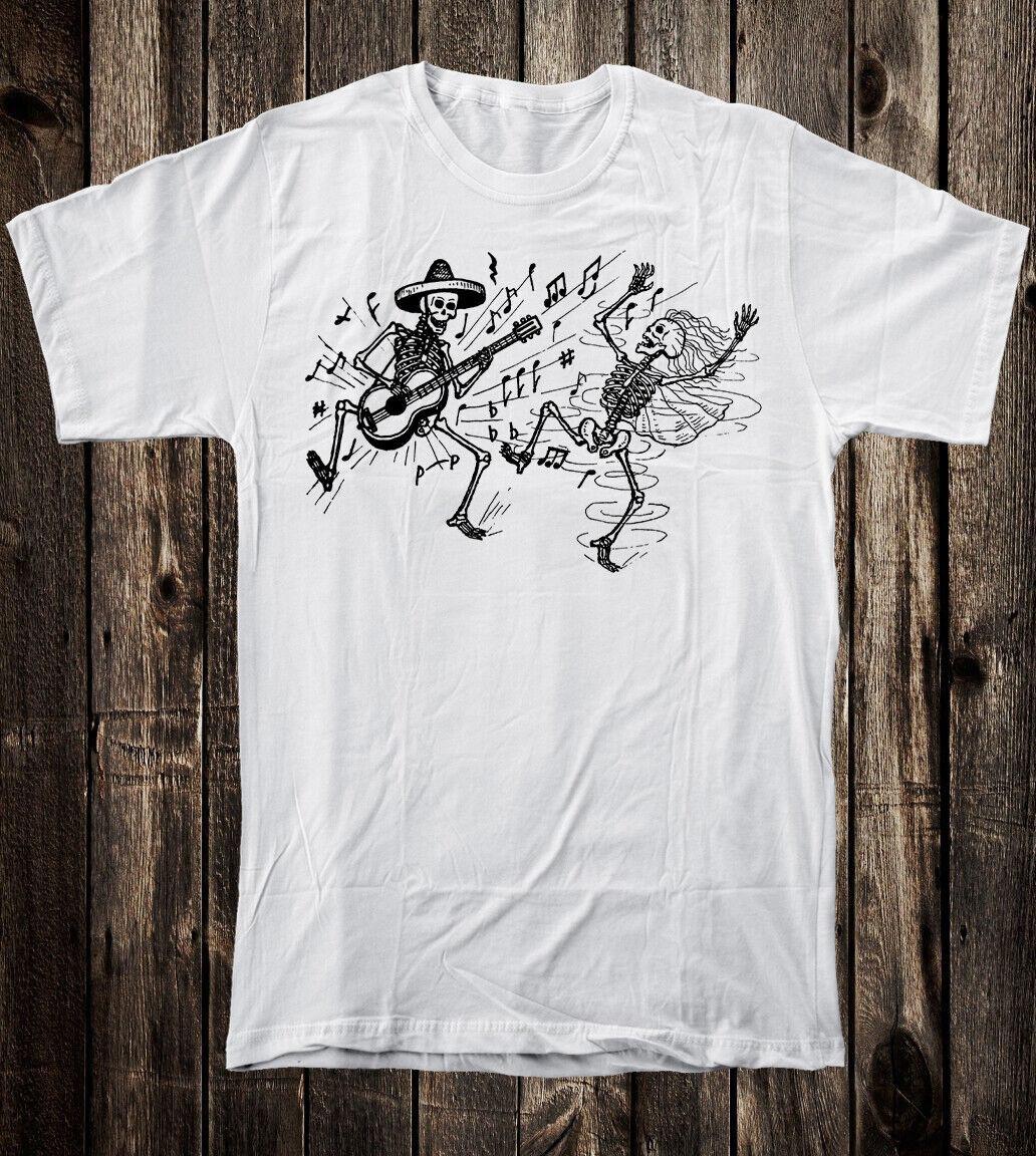 Unisex Cotton T Tee Shirt Russian Prison Tattoo Art Traditional Dancing Skeleton S разноцветный