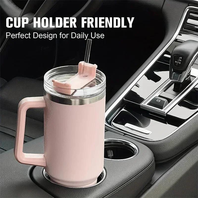 40oz 304 Steel Insulated Water Bottle Thermal Coffee Car Mug Cold Mugs Vacuum Flask With Handle Straw For Sport