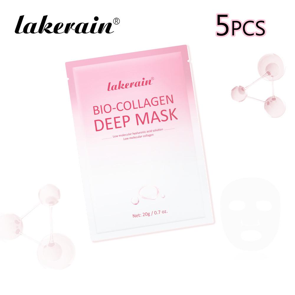 

Биоколлаген Глубокая Маска Добавка Коллаген Глубокое Увлажнение Поры Минимизация Упругость Блеск Осветление Уход за Кожей 5pcs