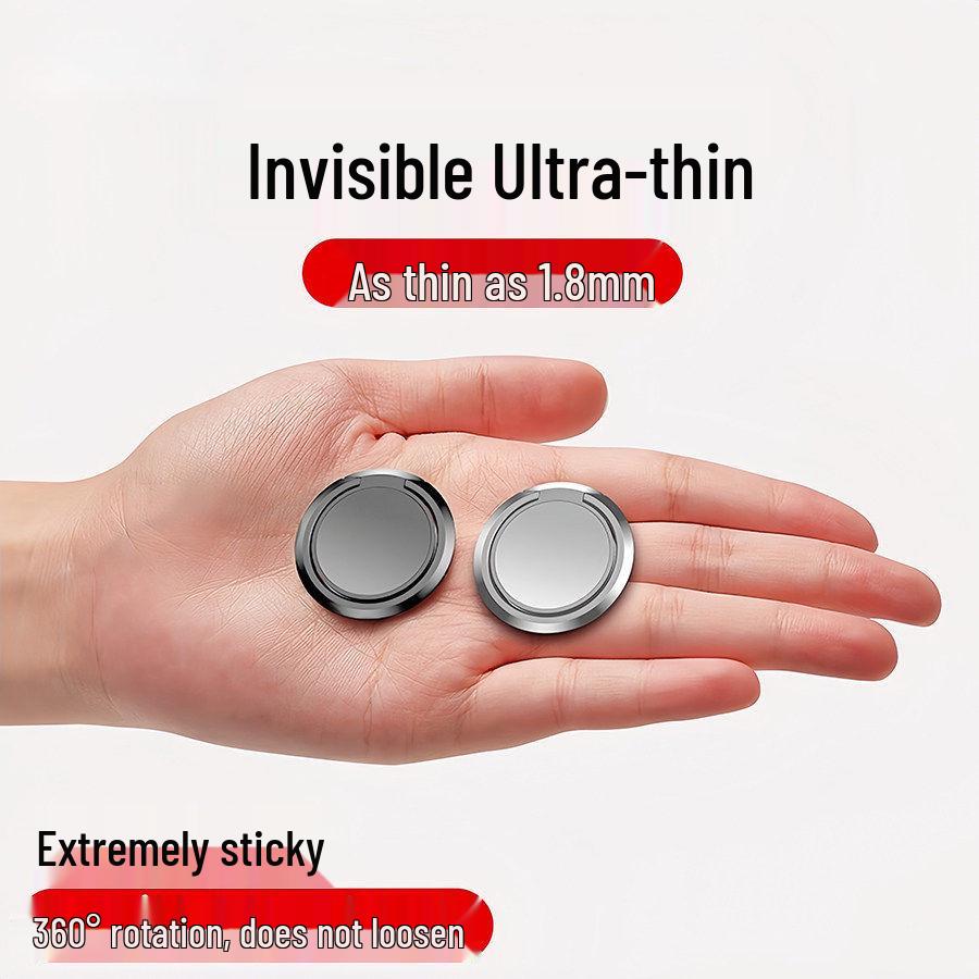 Shi Qiu Universal Magnetic Phone Ring Holder - Finger Grip & Stand for Men and Women Rose Gold