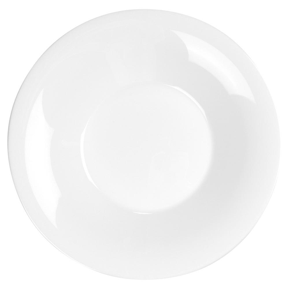 6x Large Deep Dinner Plate for Soup Dishes White Plate Set