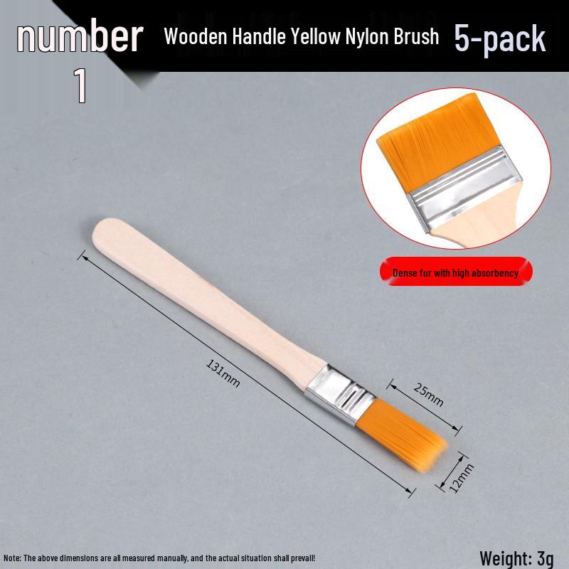 Nylon Soft Bristle Industrial Paint & Art Brush - Small BBQ & Lab Use