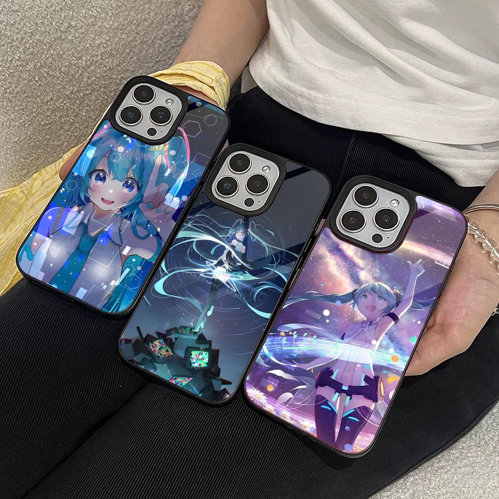 Hatsunes Singer Mikus Phone Case for Iphone 17 16 15 14 Air 13 12 11 Pro Max Mini Plus Fundas Shell PC+TPU Cover
