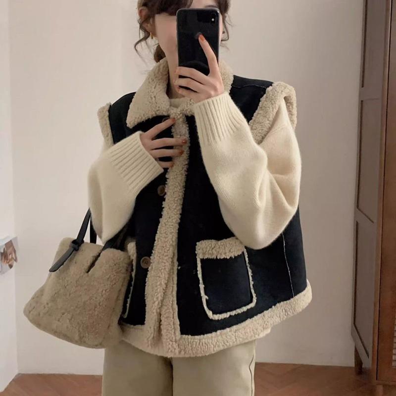 Vest for Women Cotton Autumn Winter Sleeveless Tops Vest Oversize Thickened Down Casual Vest