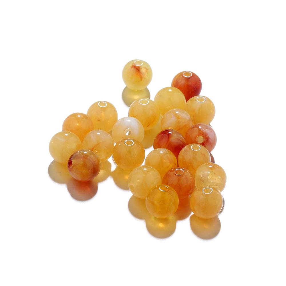 100-200Pcs Colorful Round Imitation Natural Stone Bead Loose Spacer Bead For DIY Necklace Bracelet Jewelry Making Supplies