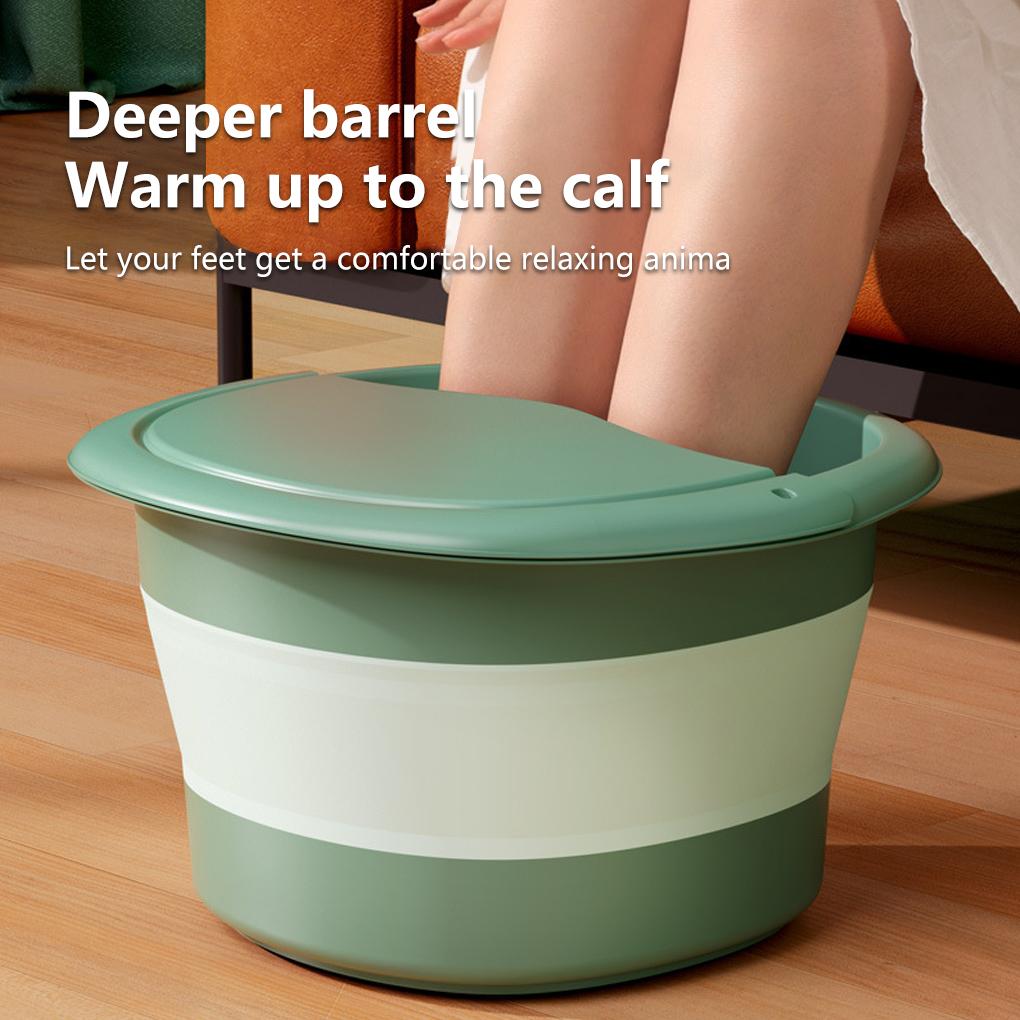 Складне Відро для Миття та Масажу Стоп, Щиколоток та Пальців Ніг, Великий Об'єм, Ванночка для Ног, Таз для Миття Ніг, Масажний Салон, Педикюр, Побутові Приналежності