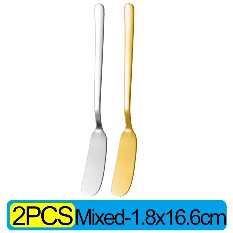 

10/1pcs Stainless Steel Long Handle Butter Knife Cheese Bread Jam Cutter Spreaders Spoons Western Food Tableware Kitchen Gadgets