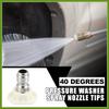 40 Degrees High Pressure Washer Spray Nozzle Tips Quick Connector White 5 Pcs Replace Parts Vehicle Components