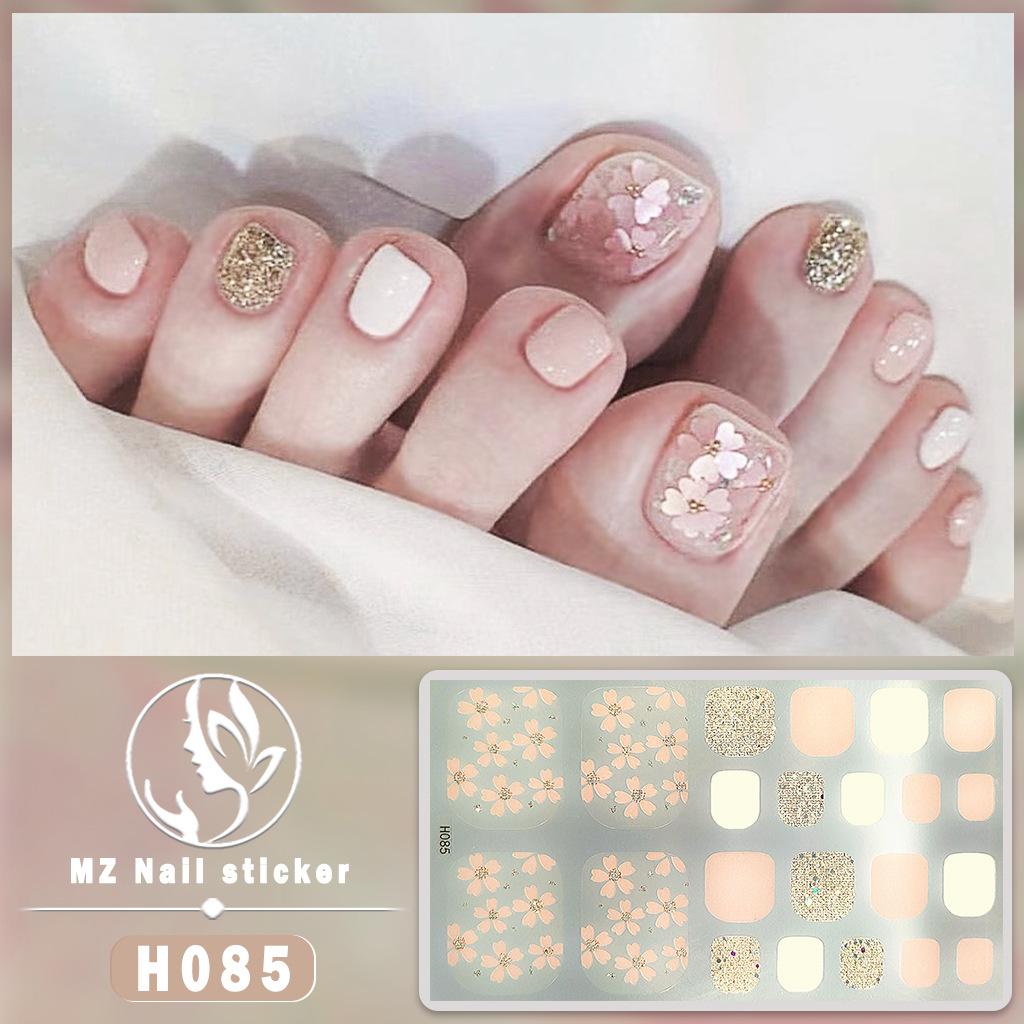 3D Faux Diamond Toe Nail Stickers, Waterproof Long-Lasting Skin Brightening Toe Nail Patches