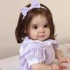 24'' 60 Cm Reborn Baby Doll Maggi Soft Cloth Body Newborn Doll with 3D Painted Skin Toddler Girl Baby Doll Kid Bedtime Lonely Older Man Playmate Toy