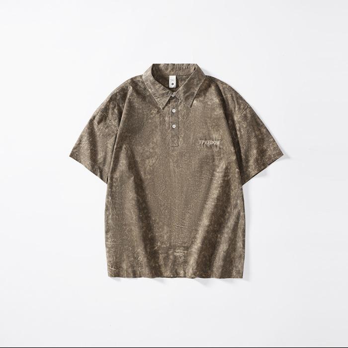 

Новая американская футболка-поло с коротким рукавом для лета, повседневная мужская рубашка свободного кроя 4XL