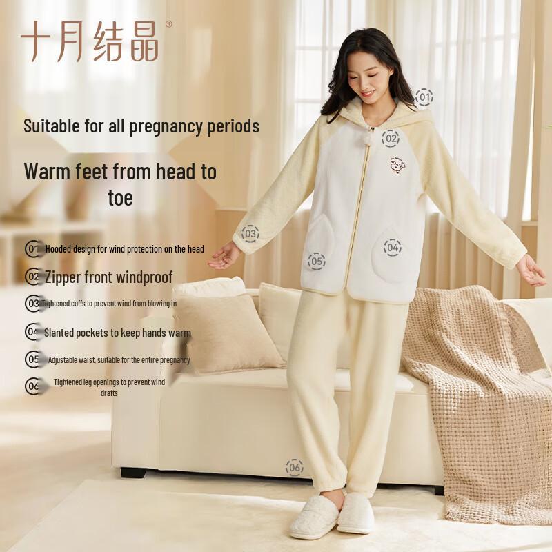 Maternity Winter Coral Fleece Homewear Set