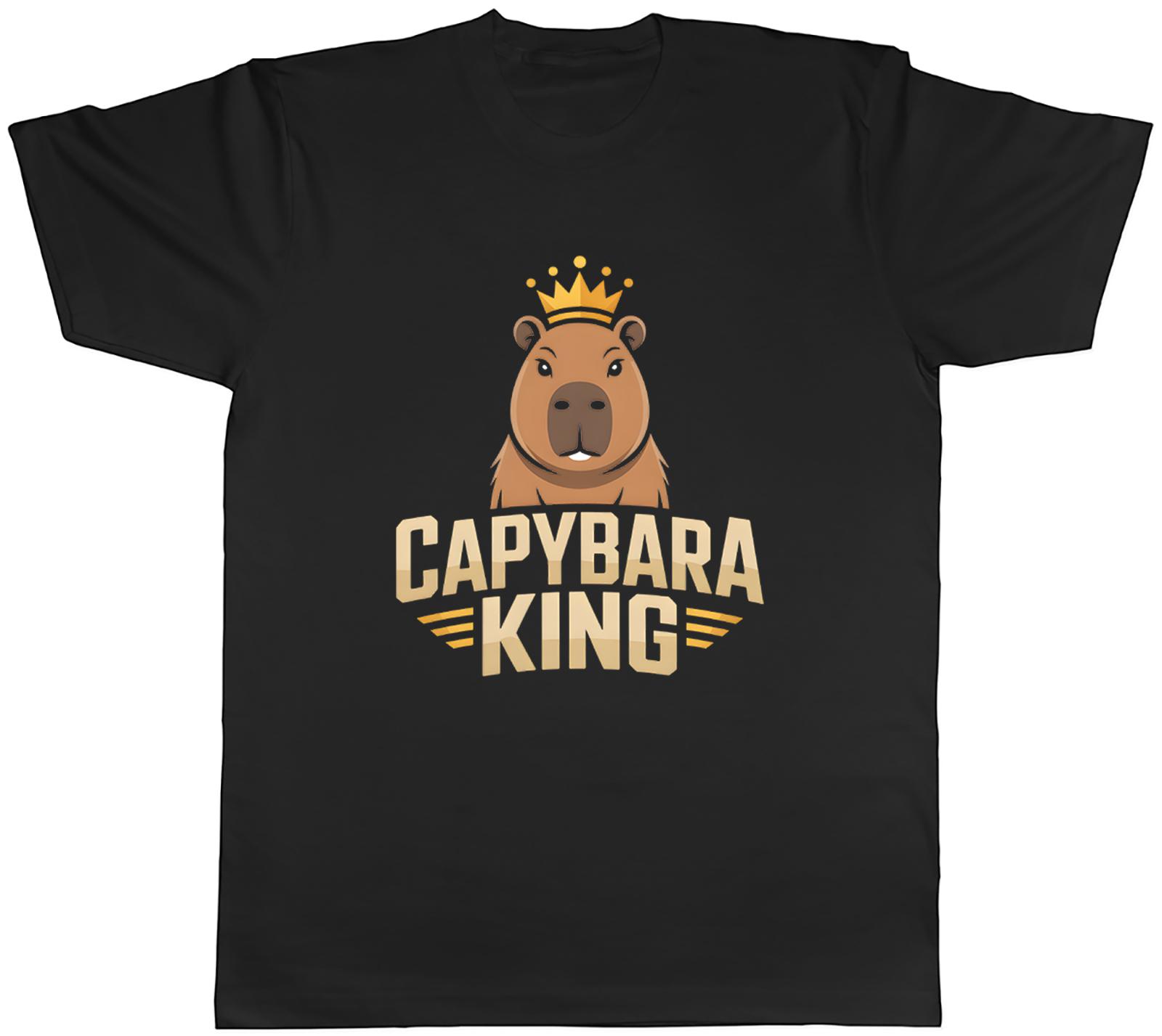 Capybara King Wearing Crown Unisexs TShirt Tee Gift Top S