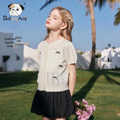 CHANZUIGOU Girls' Ice Silk Hollow Knit Top