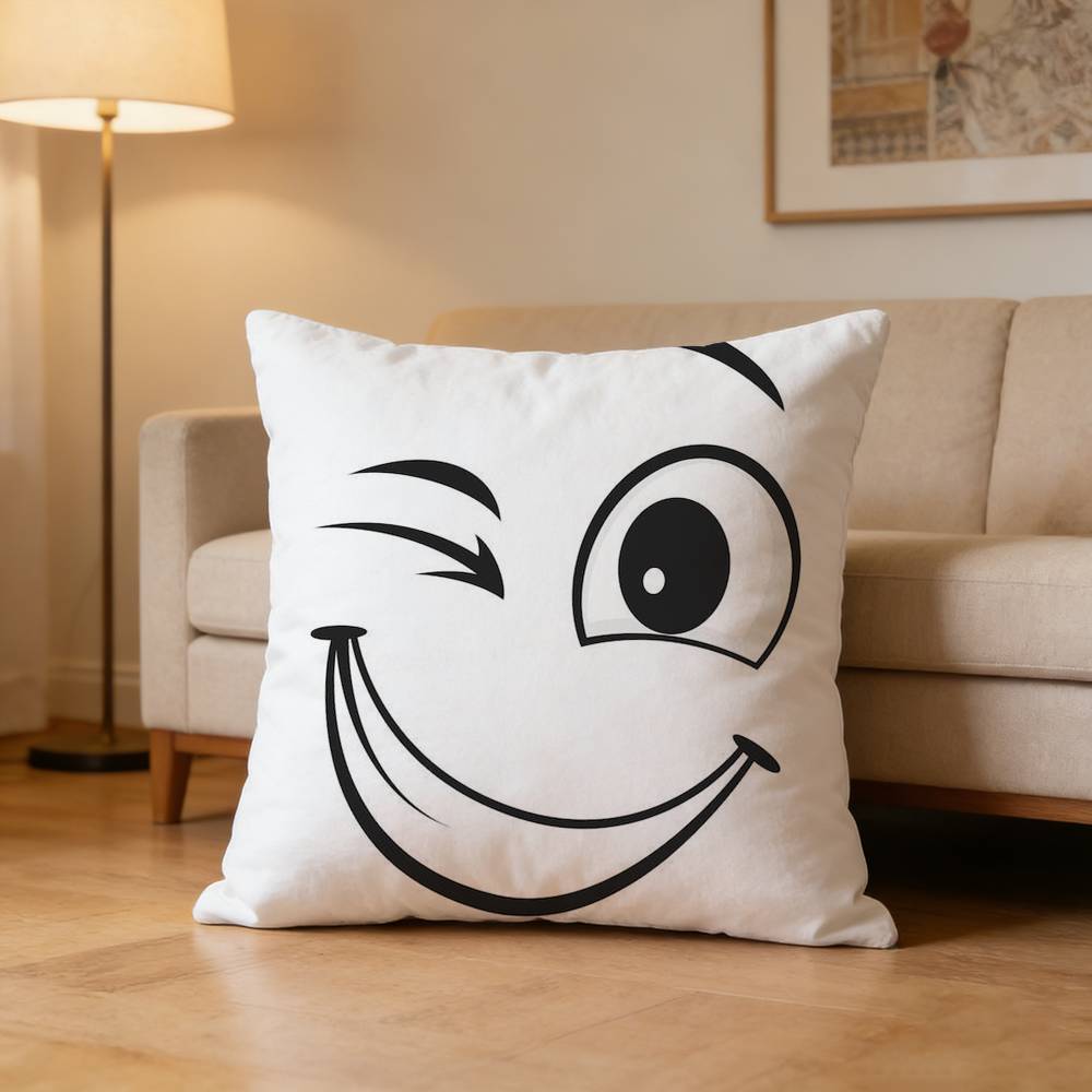 Creative Funny Man Face Pillow Case Pattern Printed Pillowcase For Living Room Sofa Cushion Cover