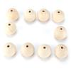 10pcs Craft Beads Round Wood Color MultiPurpose Wooden Beads Bulk with Hole for DIY Handicraft Decoration Gift