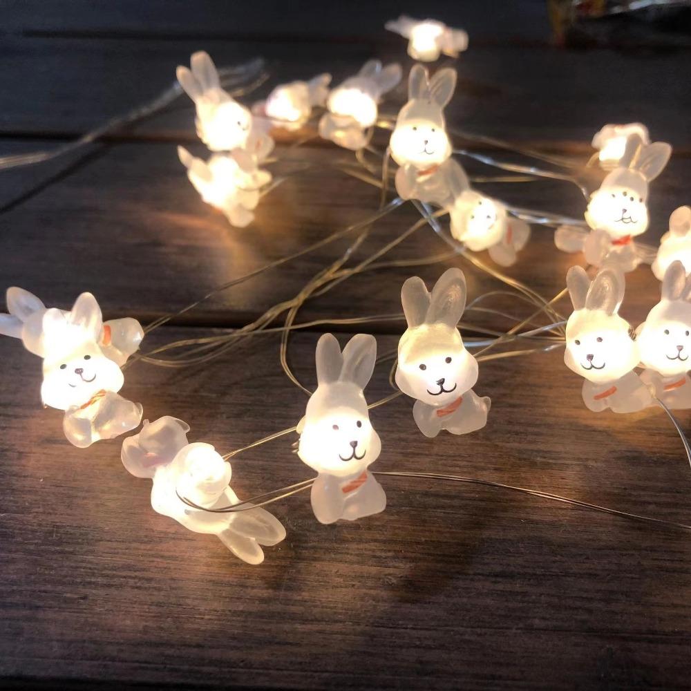 Easter Decoration Bunny Carrot Lanterns Carrot Chick Eggs Fairy Light Garland  Home Party Decor